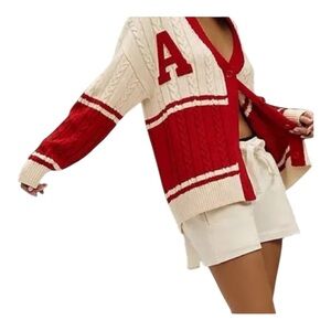 NWOT - Rare Maeve by Anthropologie Red and Cream University